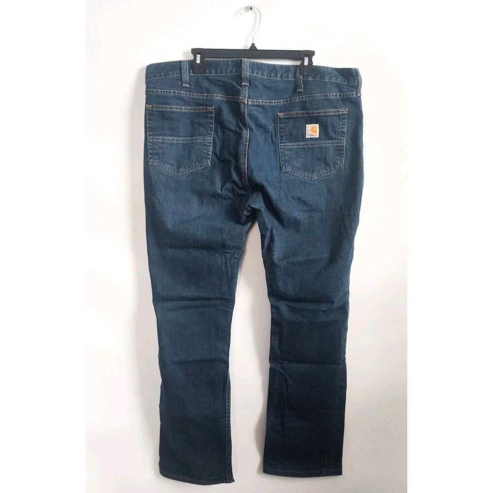 Carhartt Jeans Mens 42x32 Blue Straight Leg Fit Medium Wash Denim Pants 5-Pocket